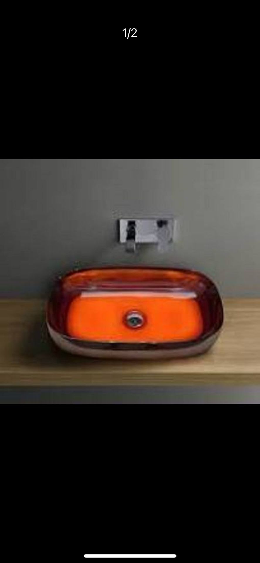 Stylish Red Bathroom Sink. New!