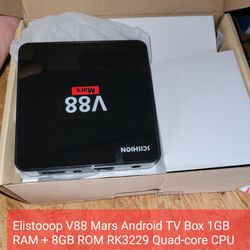 Elistooop V88 Mars Android TV Box 1GB RAM + 8GB ROM RK3229 Quad-core CPU Support 2.4GHz WiFi 4K H.265 m2bl  30s