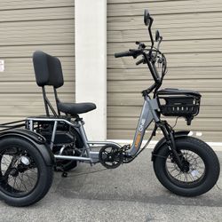 MEETONE Breeze Foldable Electric Trike 1000 Watts Peak 