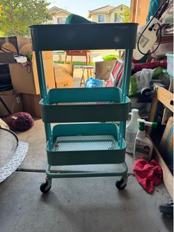 3 tier metal utility cart w/ wheels
