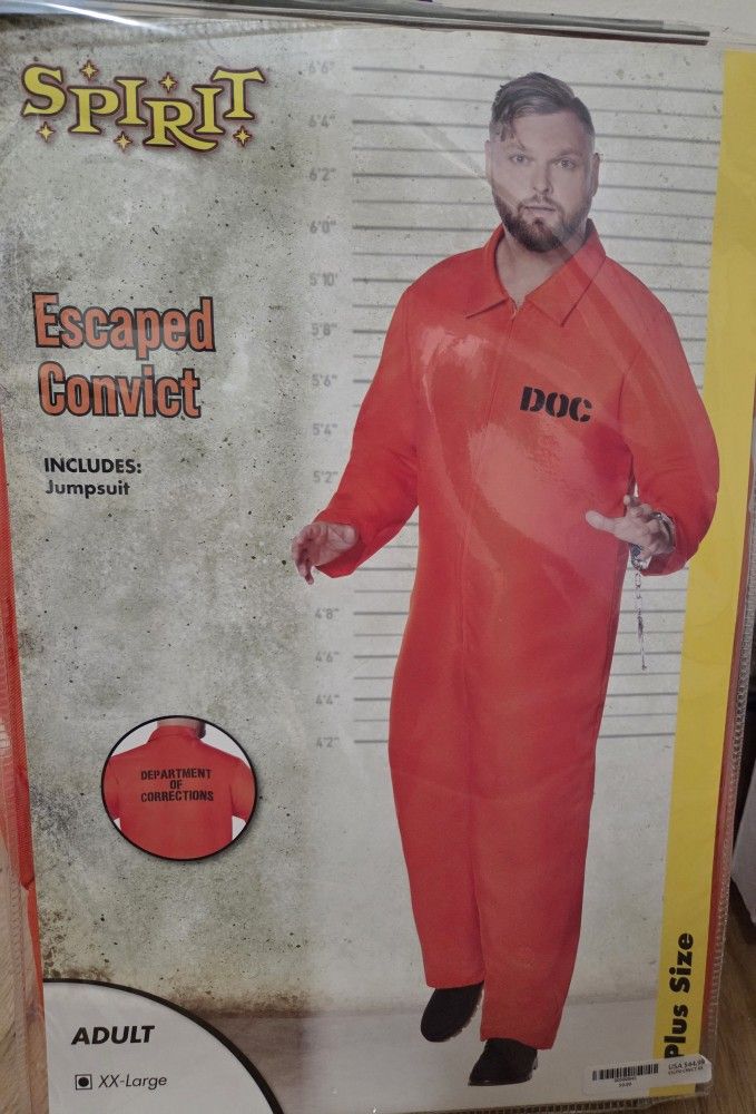 Escaped Convict/ Prisoner Halloween Costume