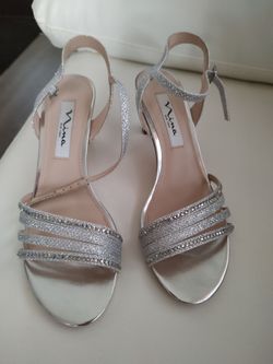 Beautiful Dressy Silver Shoes