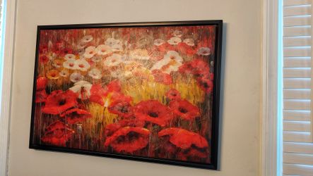 Beautiful bright colors flowers in frame like new, from Pier 1