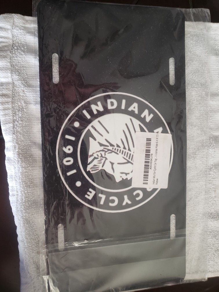Motorcycle Indian Plate$10