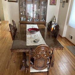 Antique dining table With Chairs