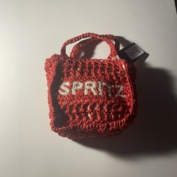 Spritz Red Crochet Tote Bag NWT Cozy Knit Design Universal Thread Brand Carry