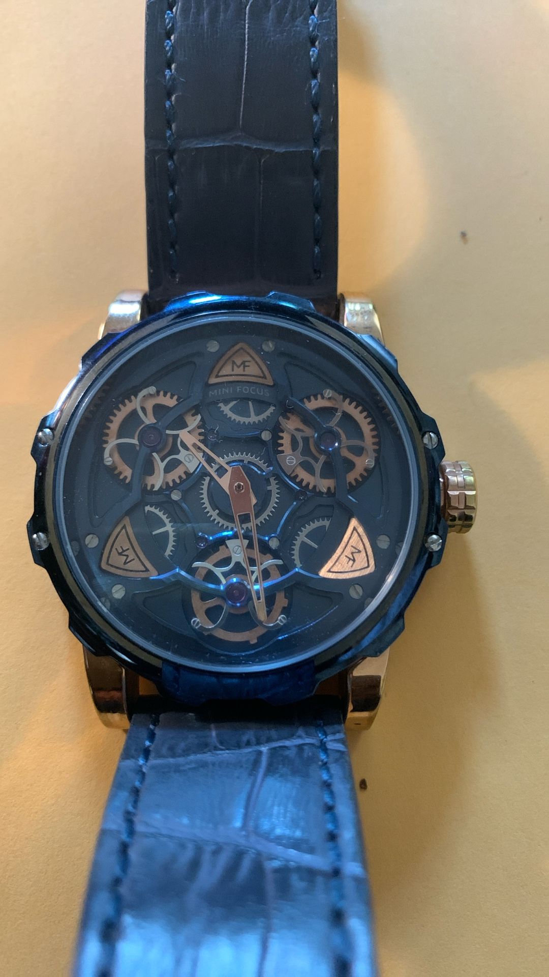 MF Watch Mini Focus Mens great condition with genuine leather band