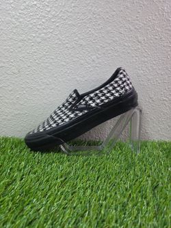 Vans Men's Lx Classic Slip On 98 Houndstooth Black White  Men Size 4 Women 5.5