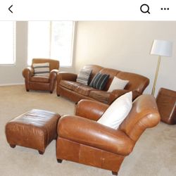 Leather Couch And Chair Set 