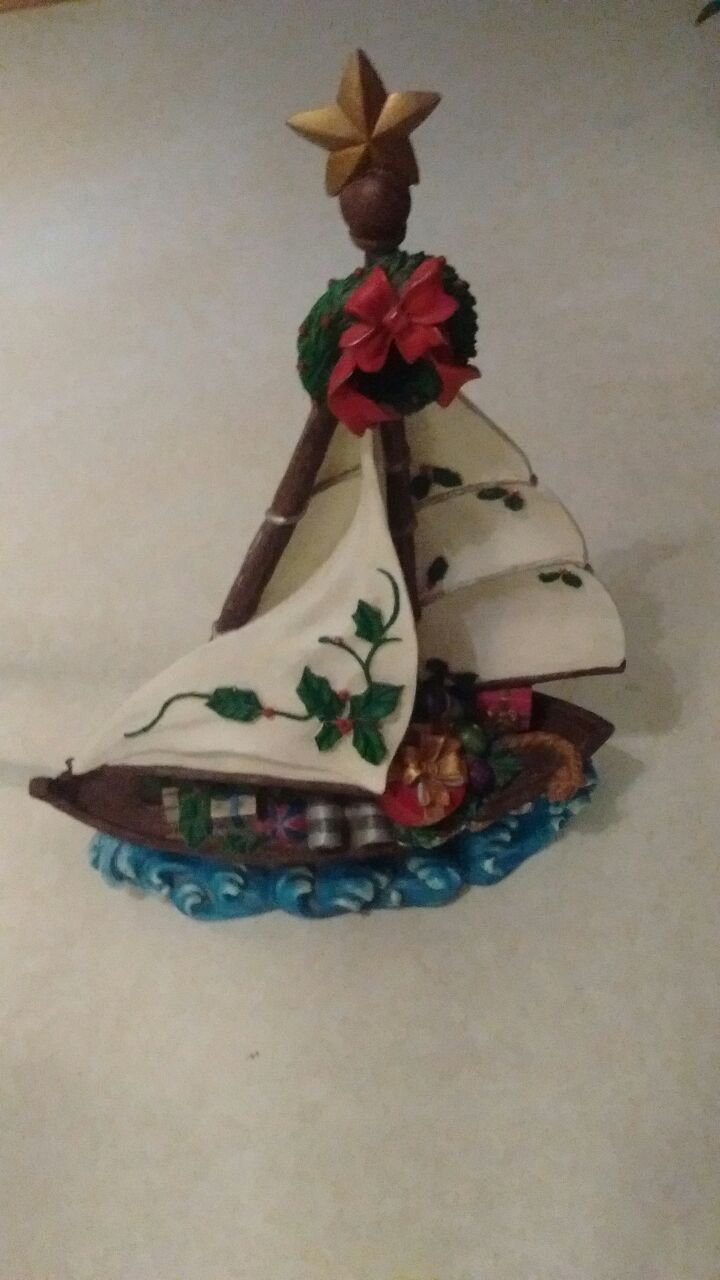 Christmas sailboat SS Claus