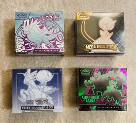 4x Pokemon Cards Elite Trainer Boxes Lot - Brand New