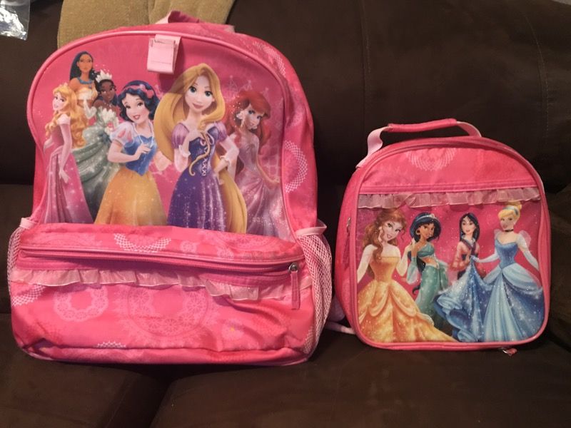 Disney Princess Backpack and Lunch box