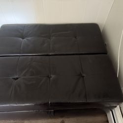 Brown Ottoman With Pull Out Twin Bed 