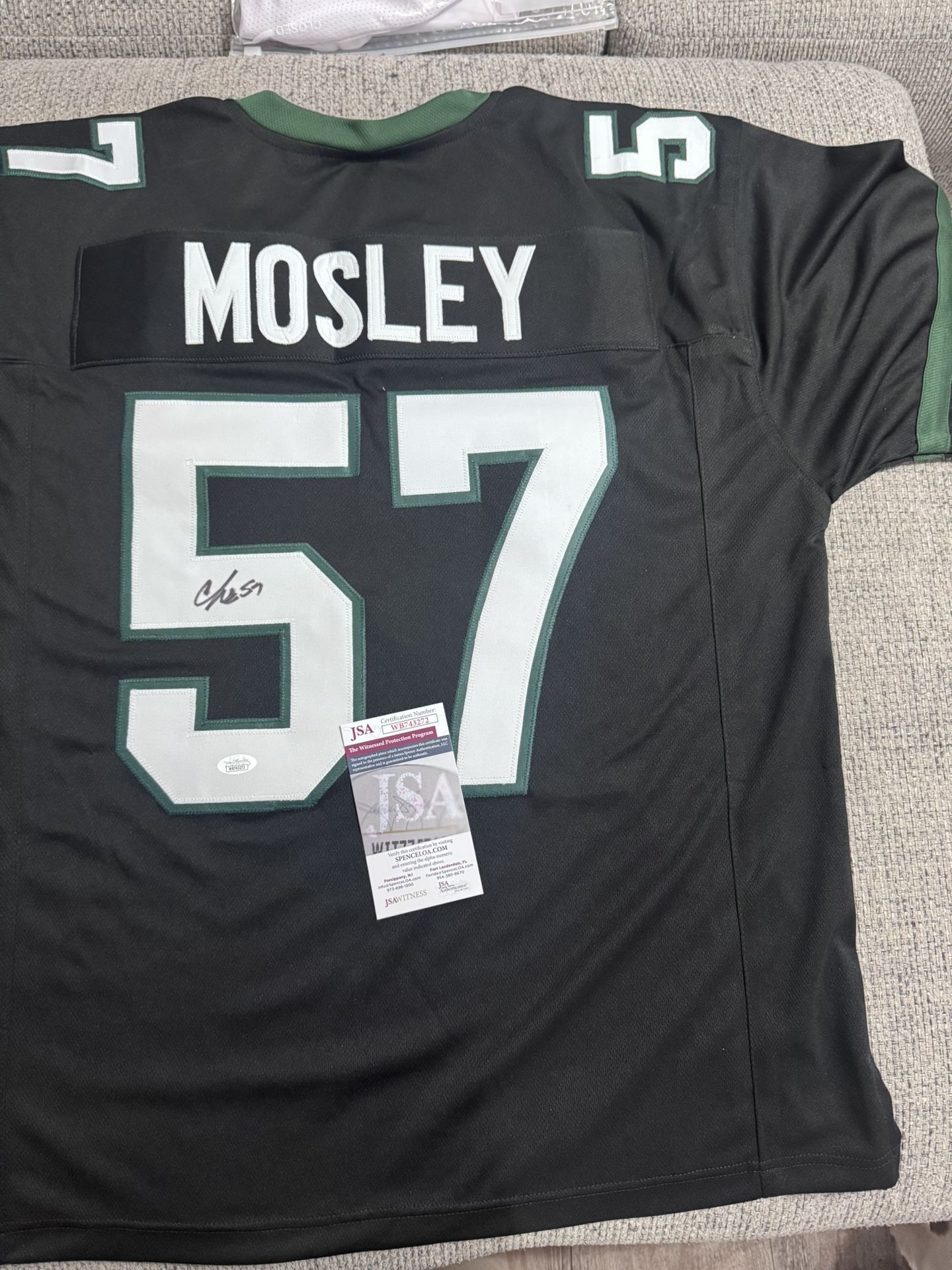 CJ Mosley Signed Autograph Custom Jersey - JSA Coa - New York Jets