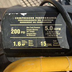 Dewalt 15 Gal Air Compressor