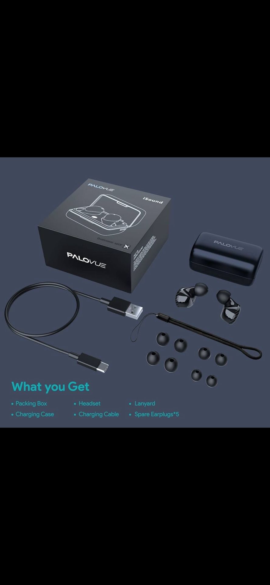 PALOVUE iSound True Wireless Earbuds – Bluetooth Earphones with Charging Case