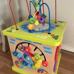 Toddler Wooden Activity Cube 