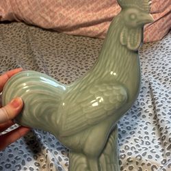 Ceramic green/celadon Chicken decor