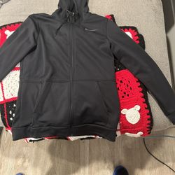 Black Nike Zip Up Hoodie Medium 