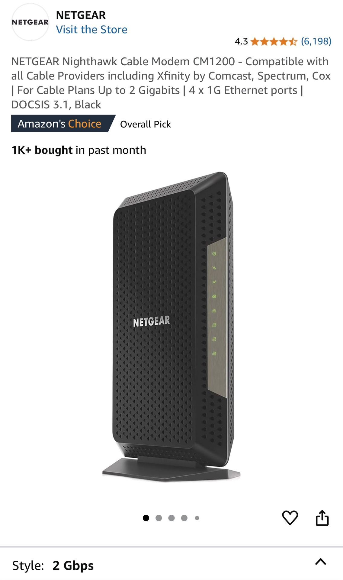 NETGEAR Cable Modem CM1100