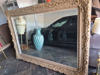 Large Ornate Gold Framed Wall Mirror