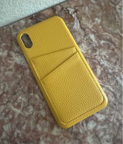 iPhone XS Max mustard yellow wallet case