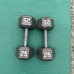 25lbs dumbbells
