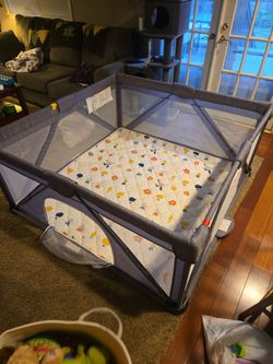 yobear foldable playpen 71 by 59