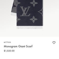 Louis Vuitton cashmere scarf 