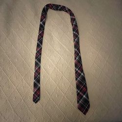 Lands’ End Canvas 1969 Red, White & Blue Plaid Tie