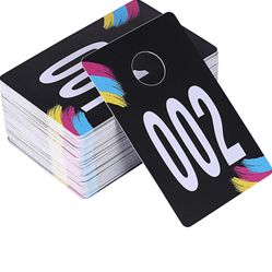 Live Plastic Number Tags- Color Black 