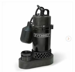Everbilt 1/2 HP Aluminum Submersible Sump Pump Tether Switch