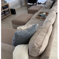 Sectional, large modular sectional sofa, Oversized Ottomans 