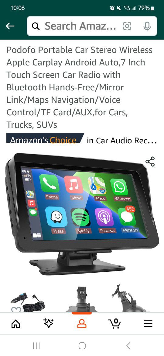 Portable Car Stereo Wireless,7 Inch

