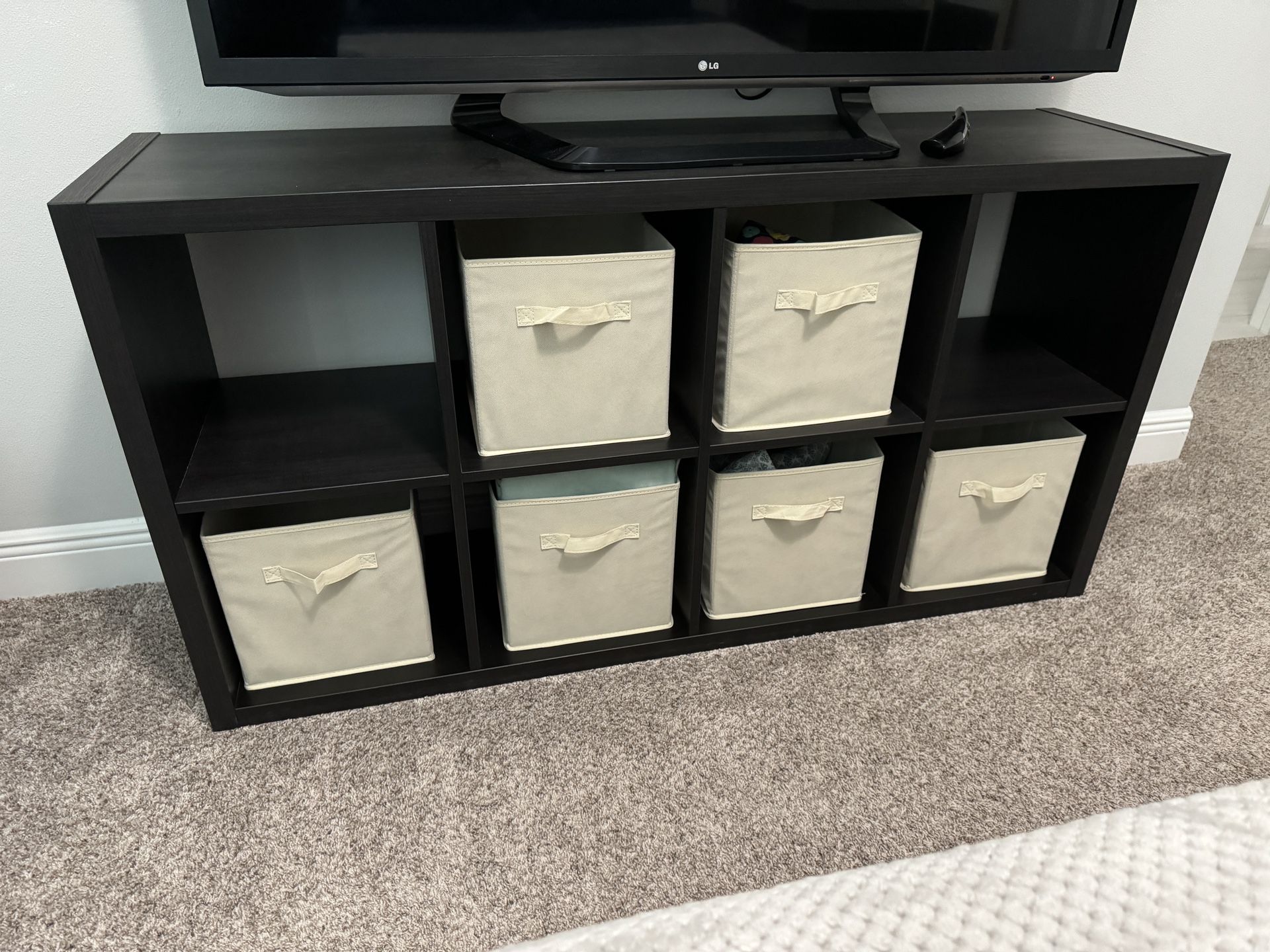 IKEA Kallax Shelf + 6 Bins