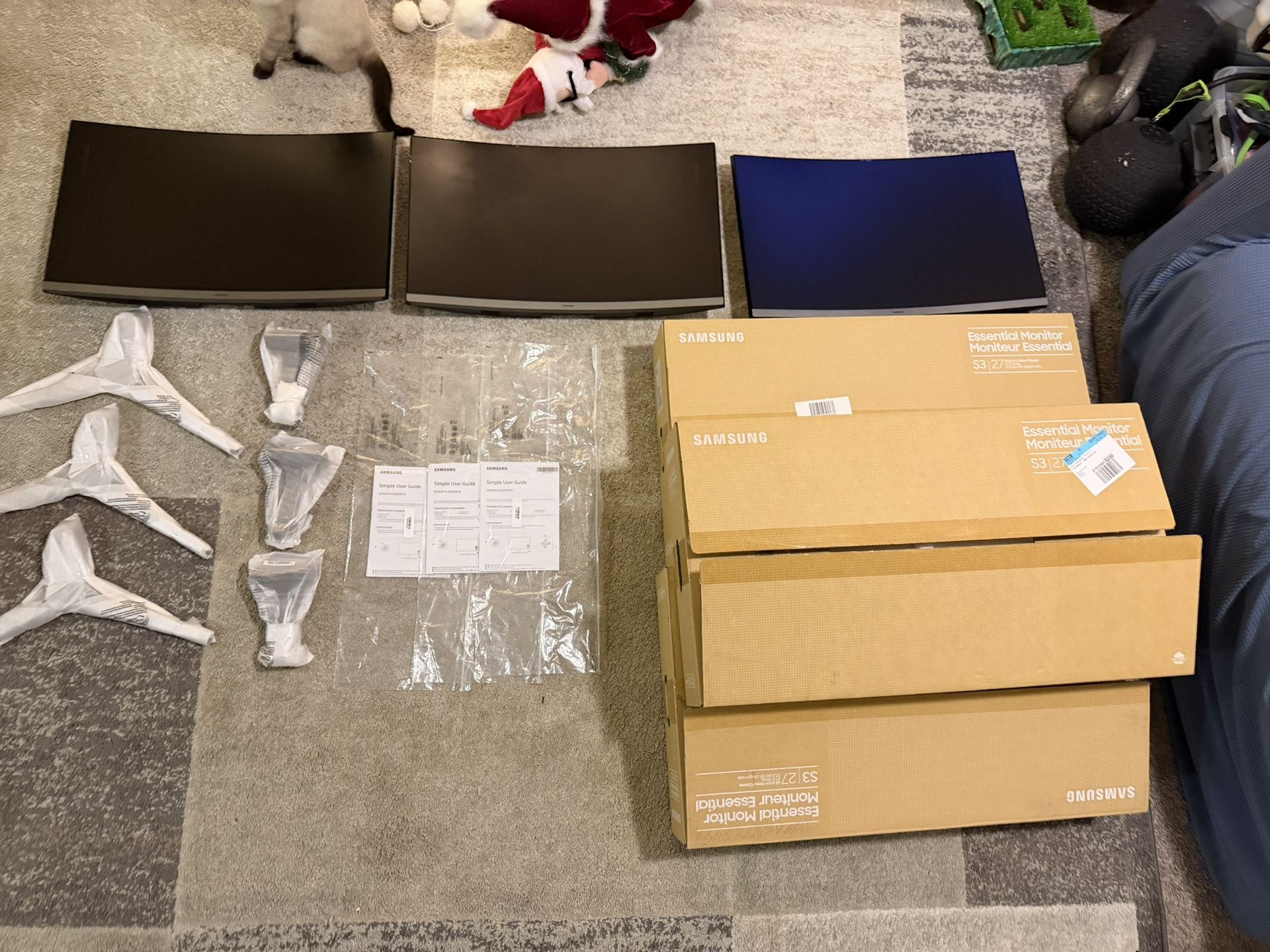 3 SAMSUNG 27” 100HZ MONITORS