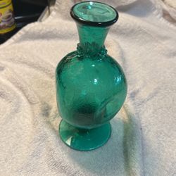 Green Crackle Vase