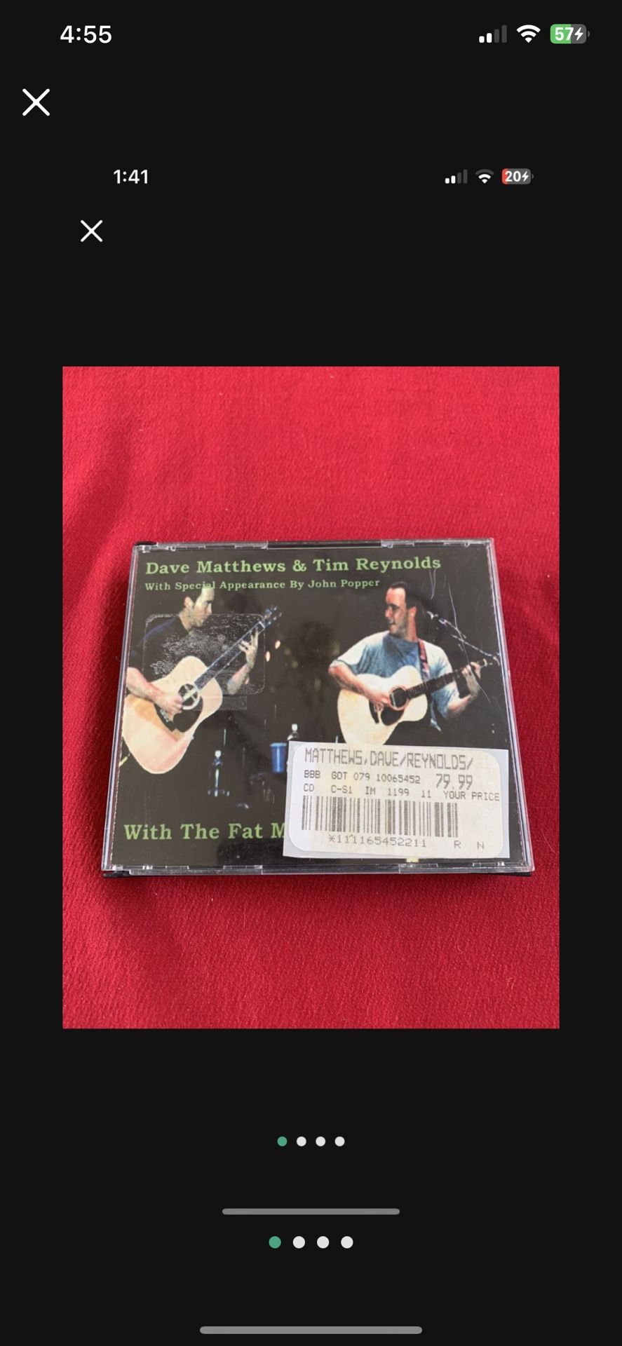 Music  Dave Matthew’s VERY RARE 3 CD live recording concert with Dave, Tim Reynolds and John Popper. It is “not” Live From Luther College. This is a v