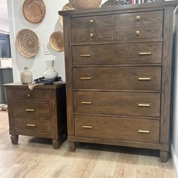 One Of A Kind - Hand Painted Dresser And Night Stand 