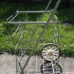 Portable Folding Wire Frame Grocery Cart