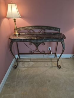 Marble/glass top table