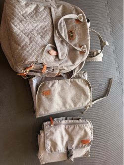 Grey diaper bag