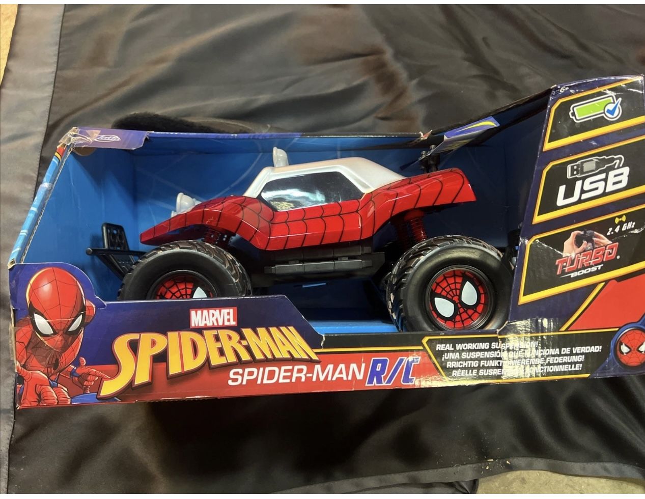 Marvel Spider-Man Car Truck RC Buggy With Turbo Boost Remote No. 33138 New not In box