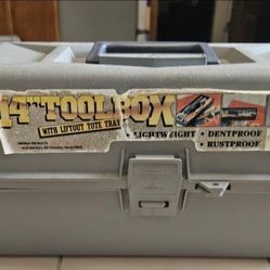 14" TROPHY TOOLBOX WITH LIFT OUT TOTE TRAY