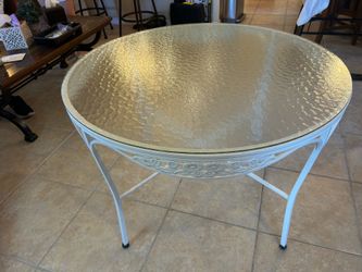 Very Cute Outdoor Metal & Glass Table