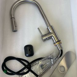 Havin Brushed Nickel Kitchen Faucet with Pull Down Sprayer