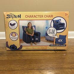 Disney Stitch Kids Chair – Super Soft + Expands! Brand New