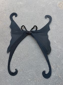 Black Glitter Fairy Wings Costume Accessory