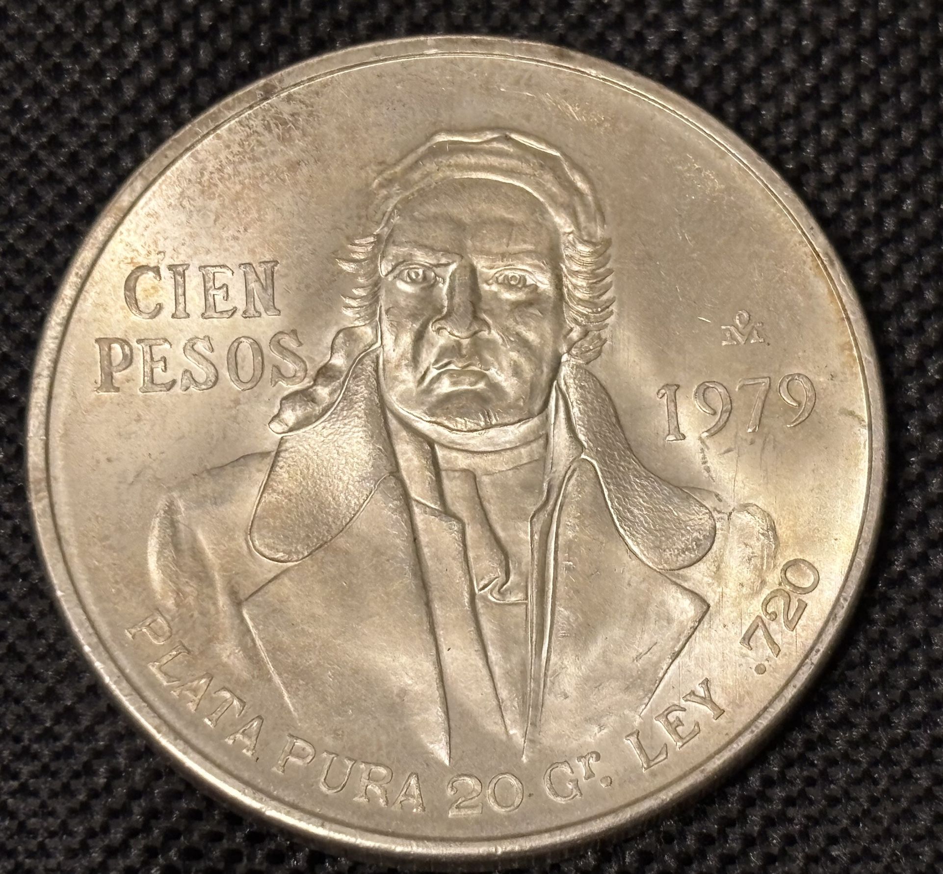 Cien Pesos 1979. Vintage Coin Of Mexico