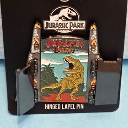 Jurassic Park T-Rex Hinged Enamel Metal Pin
